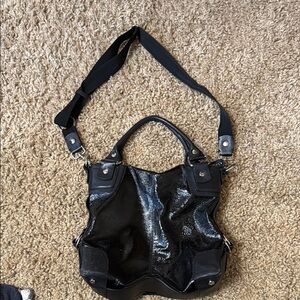 Black Patent Leather Donald J Pliner Women's Bag